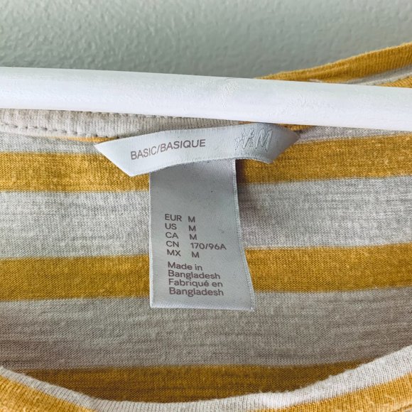 🇪🇸 ZARA jersey summer dress yellow stripes size M - Picture 6 of 10